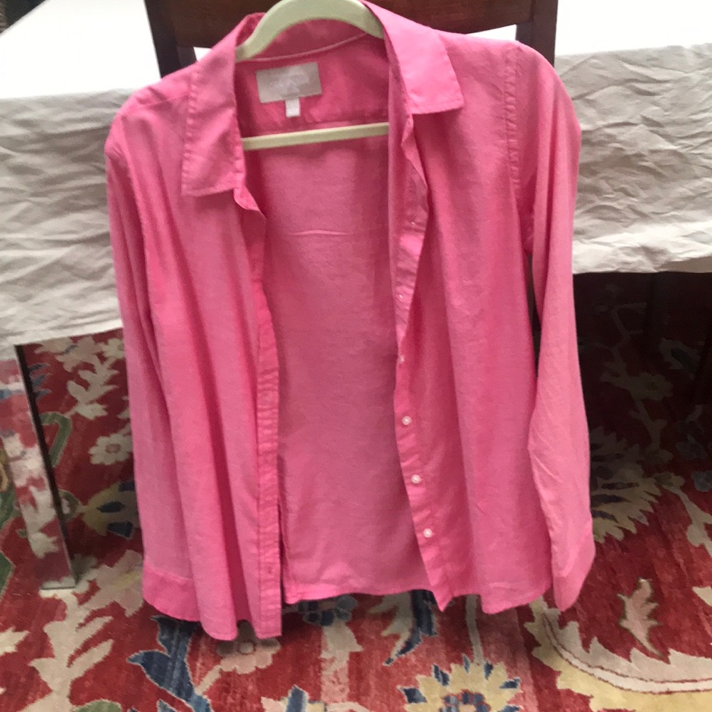 Pink banana republic oxford shirt